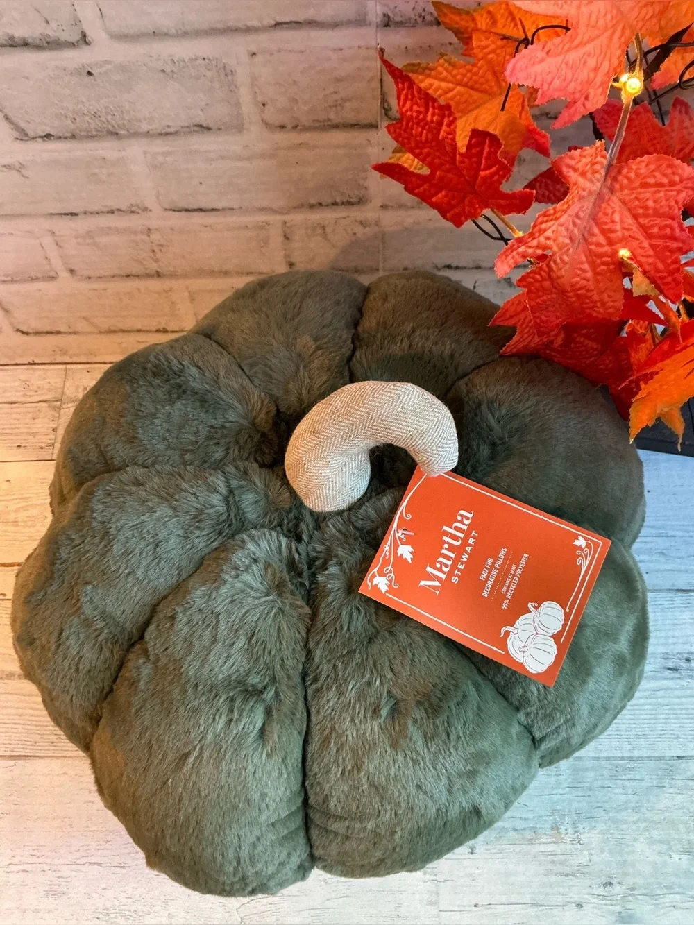 MARTHA STEWART 14x12 koda 3d harvest pumpkin pillow